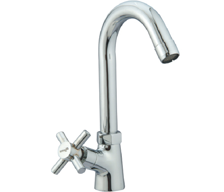 Swan Neck TAP - Brass - 15mm Round Shape, Ceramics Cartridge, Triple Nickel Plated, 2100 Days Warranty, 100% Pressure Tested, Aesthetic Design, Versatile for Residential and Commercial Use