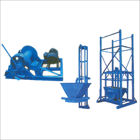 Concrete Fixed Builder Hoist with Winch Machine