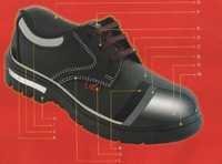 Concorde Safety Shoes - Leather Upper, Size 5-9, Black Color | Rubber Insole, Pvc Outsole, Buckle Style, Lightweight, Durable, Chemical Resistant
