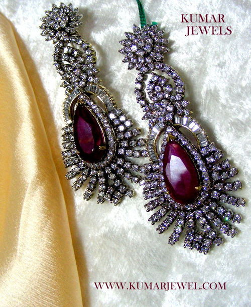 RUBY STONE DANGLER.