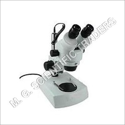 Stereo Zoom Binocular Microscope - Stainless Steel Build, Black & White Design | Laboratory Use, Precision Optics