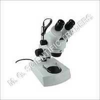 Stereo Zoom Binocular Microscope - Stainless Steel Build, Black & White Design | Laboratory Use, Precision Optics