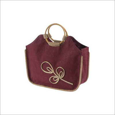 Jute Bags with Cane Handle (WE-005)