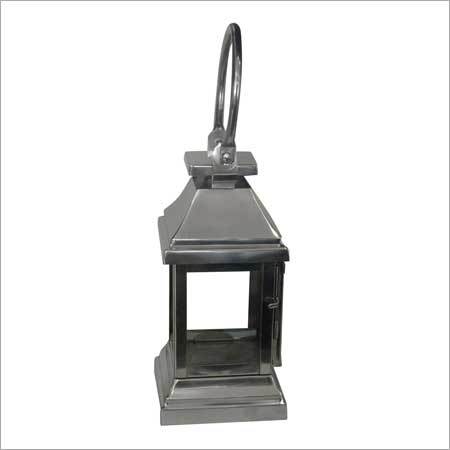 Nickel Plated Lantern Square
