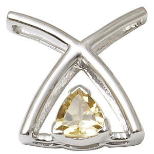 trillion shaped pendant citrine pendant silver jewelry wholesale gemtone pendants