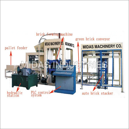 Picture Of Qt 8 15 Brick Making Machine - Dimensions 7000x1800x3000 mm Power 31.5 Kw Pressure 10-16 Mpa 31.5 Mpa Max Vibration Frequency 4350 Times/Min | High Production Durable Build Efficient Operation Versatile Molding Automated Process
