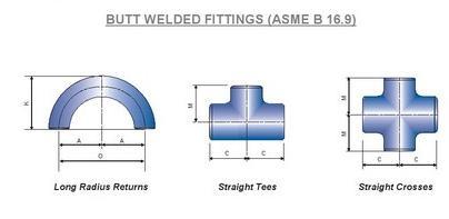 BUTT WELDED FITTINGS (ASME B 16.9)
