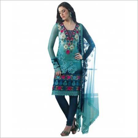 Aqua Shaded Unstitch Suit