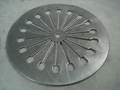 Precision Metal Stamping - Stainless Steel, 100mm Diameter x 2mm Thickness | Polished Finish, 16 Holes at 5mm Diameter, ±0.05mm Tolerance