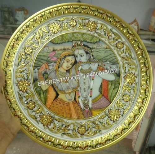 Marble Plates With Gold Painting