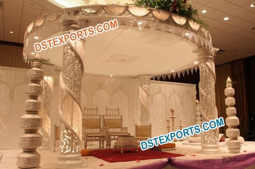 Wedding Crystal Fiber Mandap Set