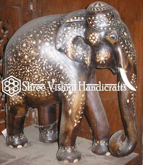Wooden Elephant Sculptures