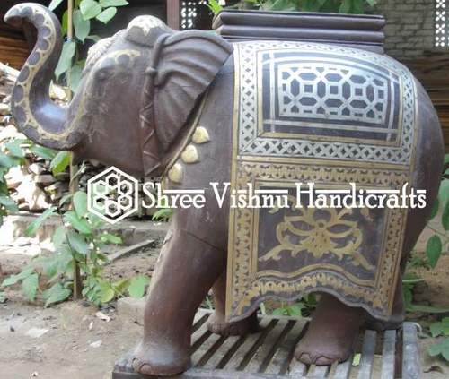 Wooden Fancy Elephant Sculptures