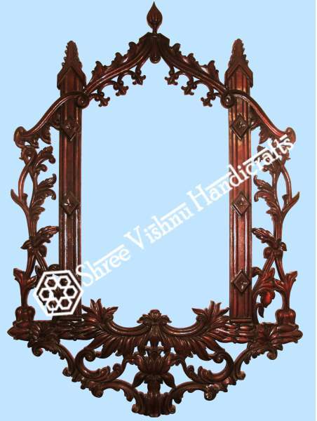 Wooden Mirror Jharokha Frame