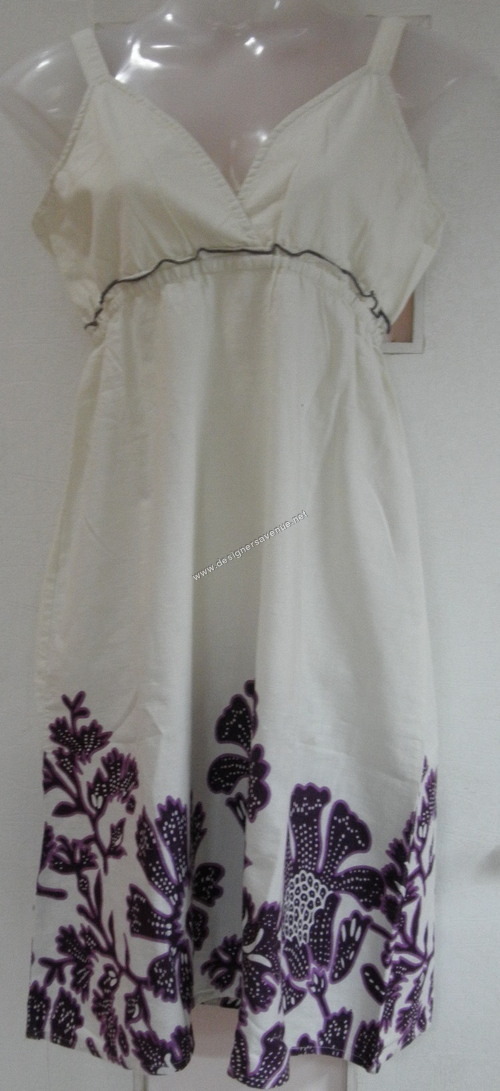 Cotton border printed dress top