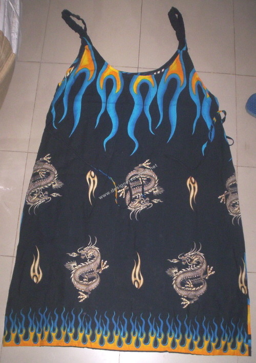 Printed polyester dress