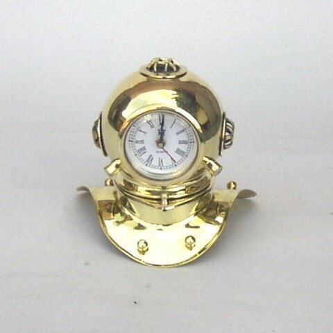 Brass Divers Helmet Clock