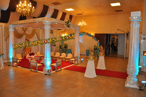 Indian Wedding Flower Pillar Mandap
