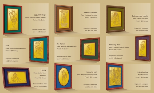 Gold Plated Handicraft Pictures