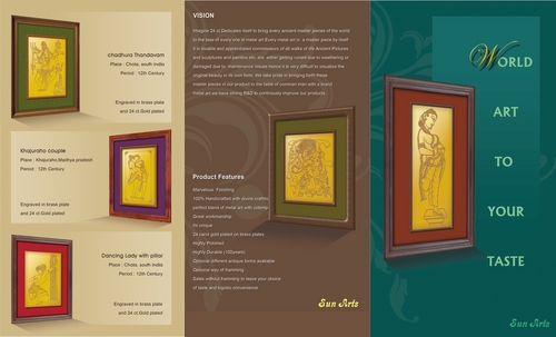 Gold Plated Handicraft Pictures