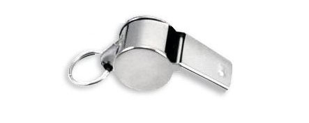 Steel Whistle - Steel 60x25mm, Chrome Finish | Loud Sound, Pea Inside, Lanyard Ring