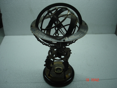 Huge Brass Armillary Sphere Globe