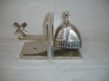 Antique Bookends - Metal, Variable Size, Silver Finish | Elegant Design, Sturdy Build, Unique Style