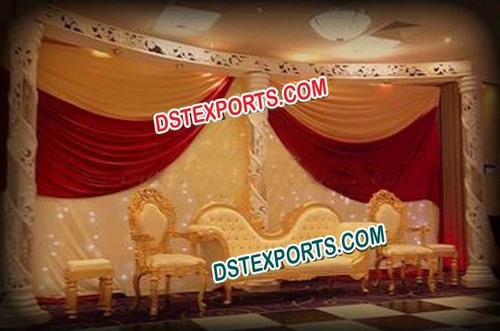 Asian Wedding Stylish Gold Furniture Set