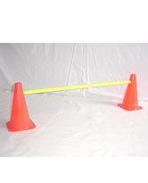 Training Kit - Plastic Cones 9-18 Inch, Orange, Crossbar 80-120 cm, 25 mm Poles | Agility Training, Skill Development, Indoor/Outdoor Use