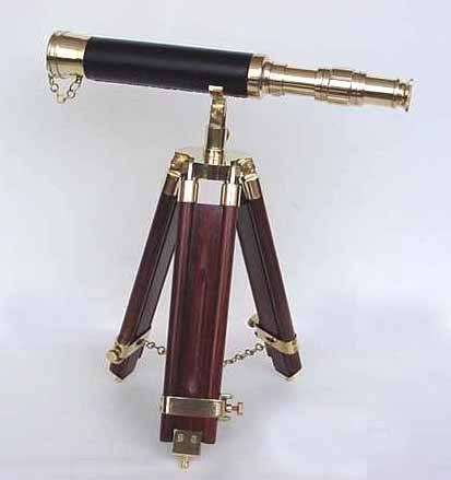 Leather And Brass Telescope