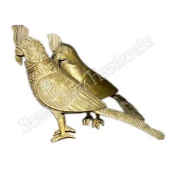 Golden Metal Sparrows Sculpture