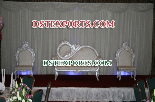 Asian Wedding Silver Love Sofa Set