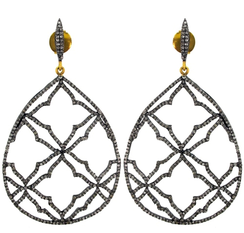 Pave Diamond Earrings Jewelry