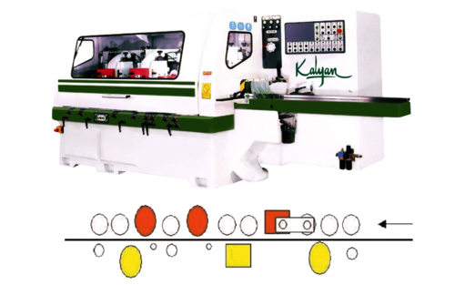 FOUR SIDE MOULDER - 6 HEAD (TAIWAN MAKE)   MODEL KI-BL6-23 (HEAVY DUTY)