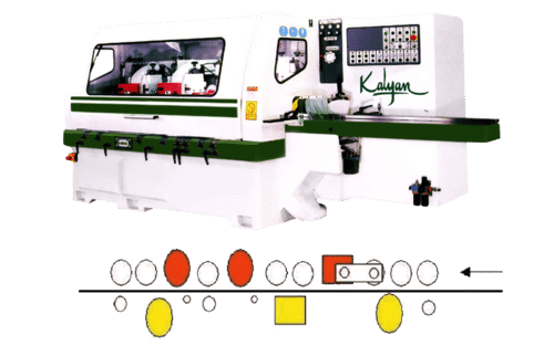 FOUR SIDE MOULDER - 6 HEAD (TAIWAN MAKE)   MODEL KI-BL6-23 (HEAVY DUTY)