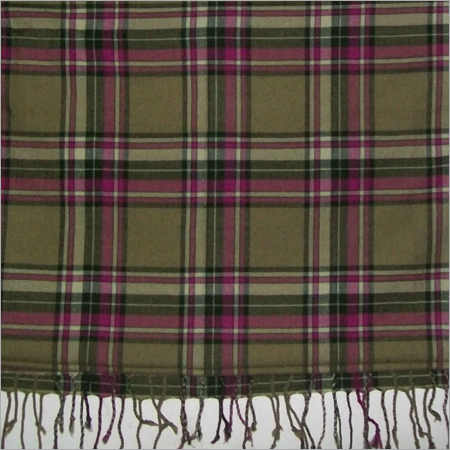 Plaid Check Pashmina Shawl