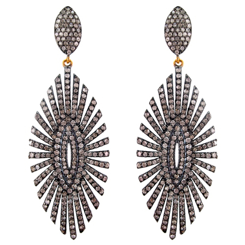 Pave Diamond Earrings