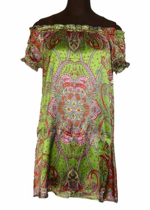 Ladies Satin Silk Tunic Top