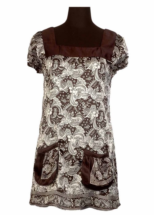 Ladies Fashionable Satin Silk Tunic Top