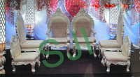Mandap Wedding Chairs Set - Color: White