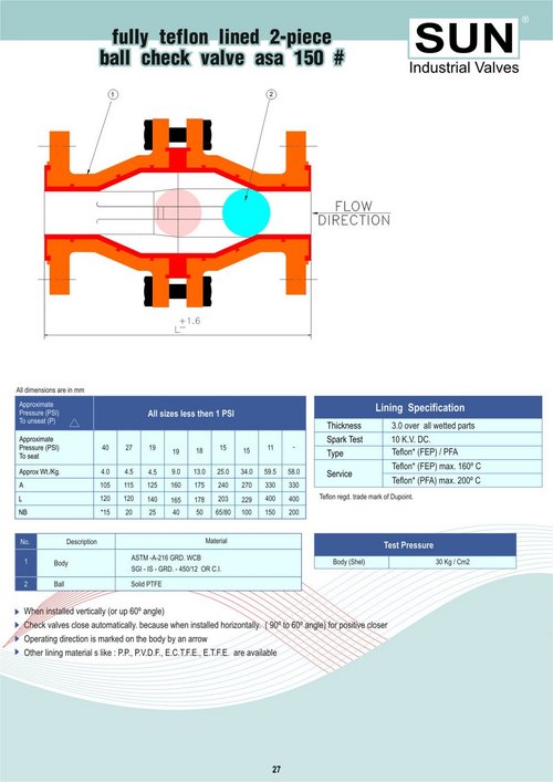 ball check valve