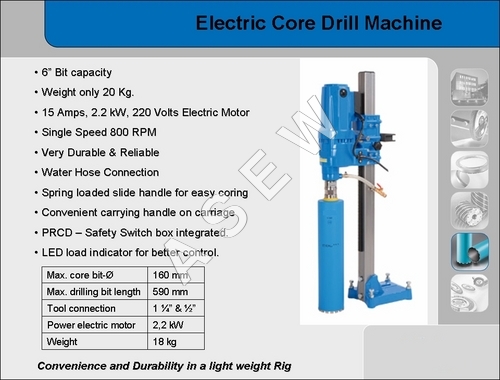 Core Drilling Machine Single speed By ASSOCIATED SCIENTIFIC AND ENGINEERING WORKS