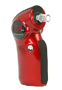 32 - 100x50x25 mm Red Portable Digital Breath Alcohol Tester, Electrochemical Sensor, Battery Powered