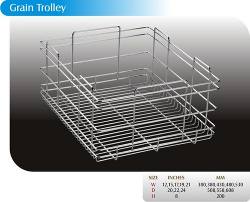 Stainless Steel Grain Trolley Basket
