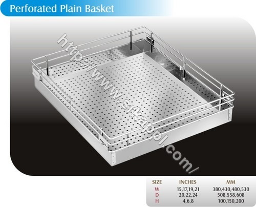Stainless Steel Perforated Plain Basket