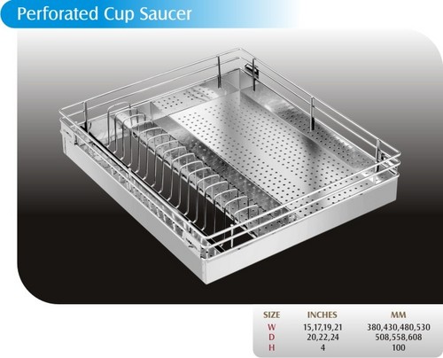 Stainless Steel Perforated Cup Saucer Basket