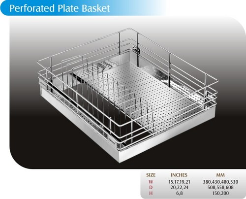 Perforated Plate Basket - Stainless Steel Durable and Corrosion Resistant with Superior Finish and Customizable Dimensions