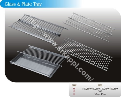 Stainless Steel Glass And Plate Tray