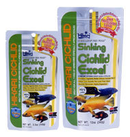 Hikari Sinking Cichlid Excel 100 Gm - Fish Meal Wheat Germ, Green Pellets | Enhanced Color, Growth, Digestion, Immunity