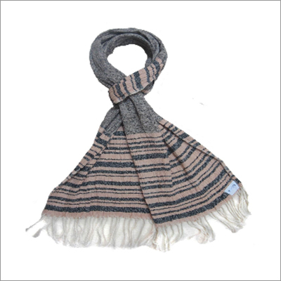 Designer Silk Crinkle Stoles - Silk, Length 3 m, Black and Peach Color, Printed Pattern | Features Fringe Closure, Ideal for Daily, Evening, Meditation, and Prayer